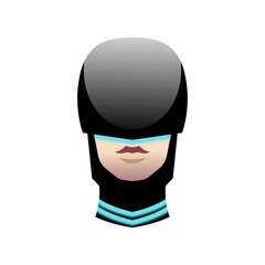 robotic head vector illustration on transparent background