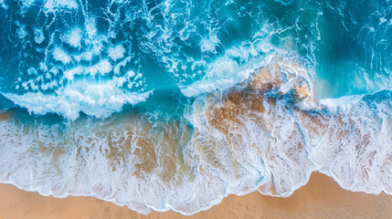 Fototapeta premium A sky view of a beach