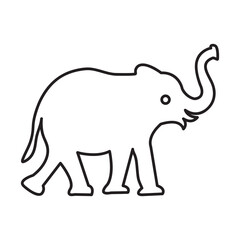 elephant vector icon. elephant sign vector flat liner illustration..eps