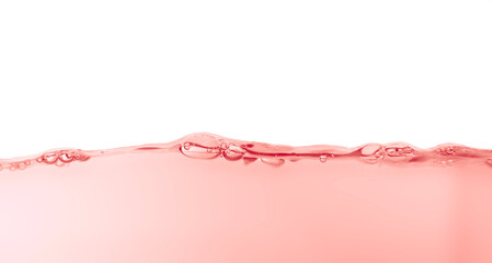 Abstract on rose pink on liquid splash, ripple juice  isolated on white background.