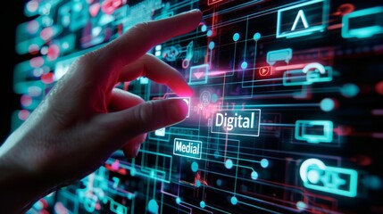 Fototapeta premium Navigating the Digital Marketing Landscape: Expert Strategies for SEO, PPC, and Effective Online Advertising