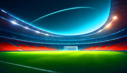 Futuristic sports stadium championship soccer football background 2