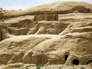 One of tombs with a monogamous burial at the Petra Historic Reserve near the city of Wadi Musa...
