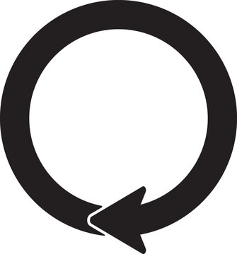 recommend clip art: 円を描く一本の矢印のイラスト