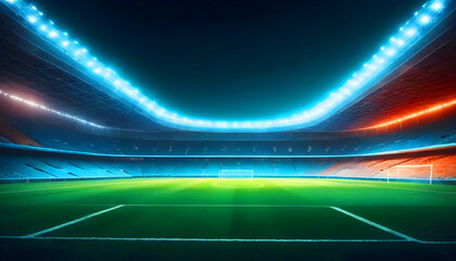 Fototapeta na wymiar Futuristic sports stadium championship soccer football background 4