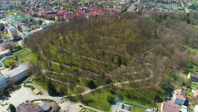 Park Mountain Sanok Gora Viewpoint Aerial View Poland