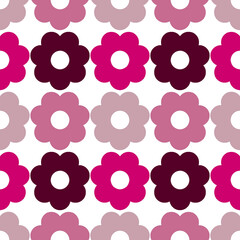 Seamless pattern with gradient multicolors flowers