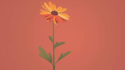 A minimalist representation of a flower 