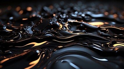 Abstract Dark Gold water Drops Pattern on Background wallpaper