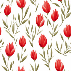 Red Seamless Retro Pattern