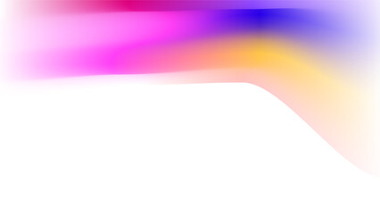 Plain white background splashed with dynamic gradient mesh of colors