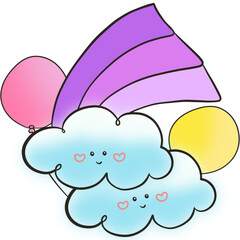 The illustration of a cloud