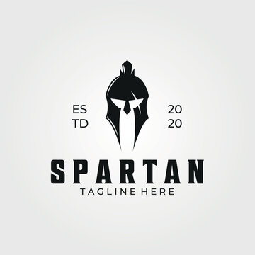 spartan logo template icon vector, sign and symbol for business