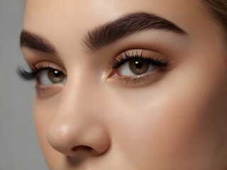 close up portrait of woman with makeup