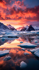 Naklejka premium Iceland nature scenery in winter