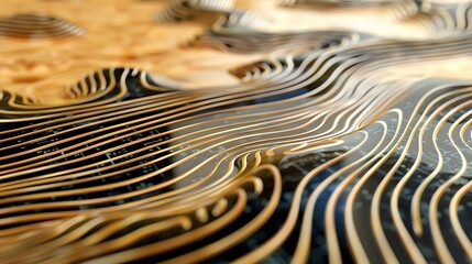 Conductive traces meander like rivers across the surface of the board