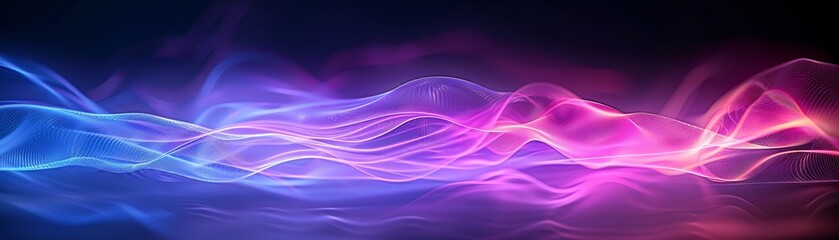 A purple and blue wave of light 