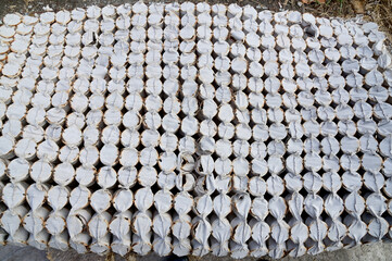 BANGKOK, THAILAND - April 11, 2024: Closeup of Spring components Inside the old mattress Left on...