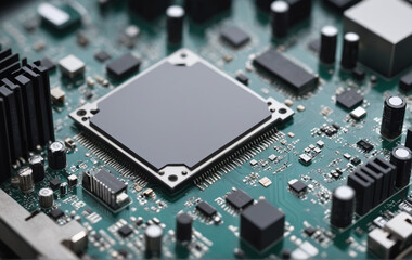 Fototapeta premium close up of computer circuit board