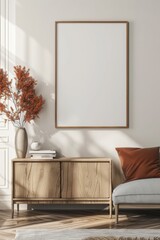 Contemporary Living Room Poster Frame Mockup

