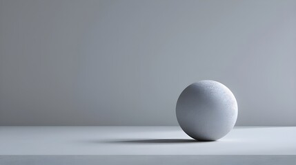 3d sphere in plain room