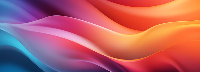 Fototapeta premium Orange blue purple abstract banner, vibrant color flow gradient grainy background, copy space