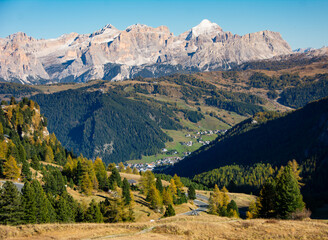 Dolomite mountain village near Ortisei, Bolzano, Italy