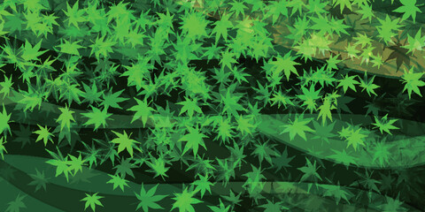 新緑　葉　もみじ　背景