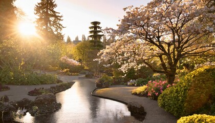 seattle japanese gardens in springtime
