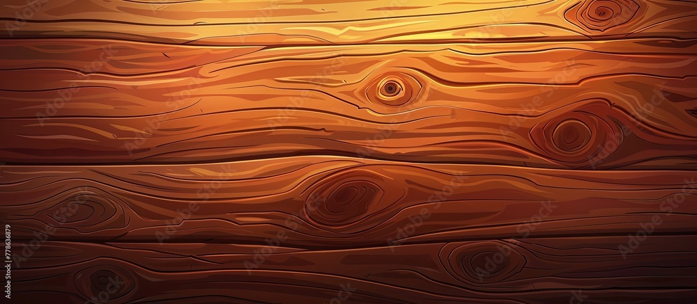 Poster A textured wooden surface displaying a distinctive pattern of curved, wavy lines