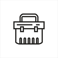 tool box vector icon line template