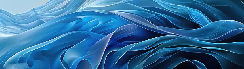 Abstract blue wave wallpaper. Creative futuristic lines background. For banner, postcard, book illustration,Web header  background. Water curve texture. Pastel abstract background. 