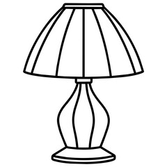 Table lamp isolated on white background - Vector illustration