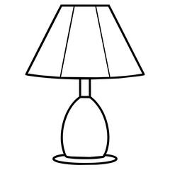 Table lamp isolated on white background - Vector illustration