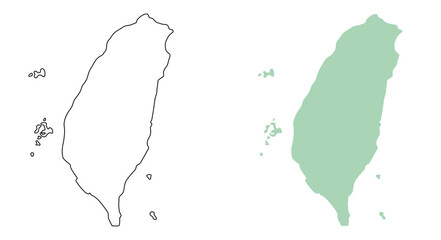 台湾の地図 - obrazy, fototapety, plakaty