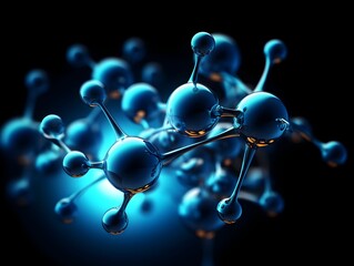 Captivating Microscopic Molecular Structure Intricate D of Futuristic Medical Background