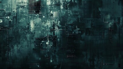 Grunge Tech abstract wall background with dark color