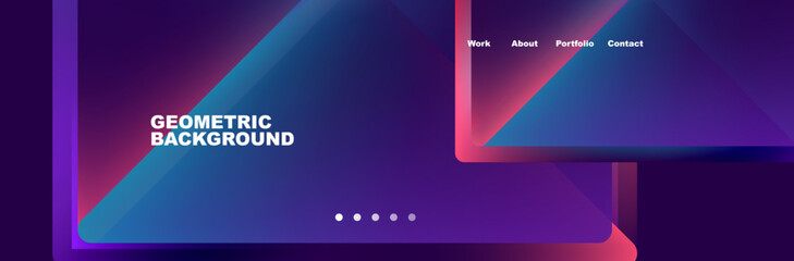 Gradient triangles composition with bright fluid colors. Vector Illustration For Wallpaper, Banner, Background, Card, Book Illustration, landing page