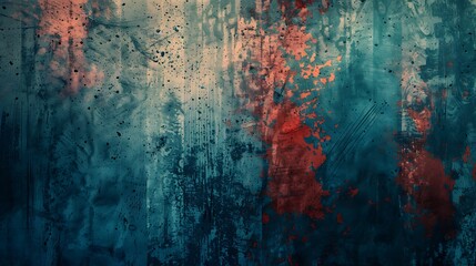 Grunge Tech wall abstract background with splatter red color