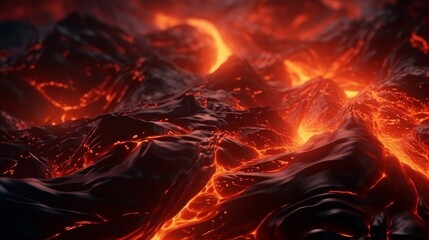 Abstract background with glowing lava and rock