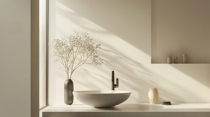 Fototapeta premium The beauty of simplicity with minimalist composition and understated elegance, Interior design