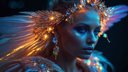 Whispers of the Cosmos Enigma of the Iridescent Slime Enchantress