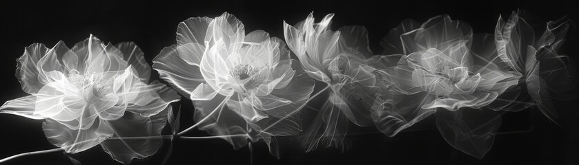 Photogram technique in a darkroom