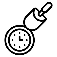 working hours outline icon