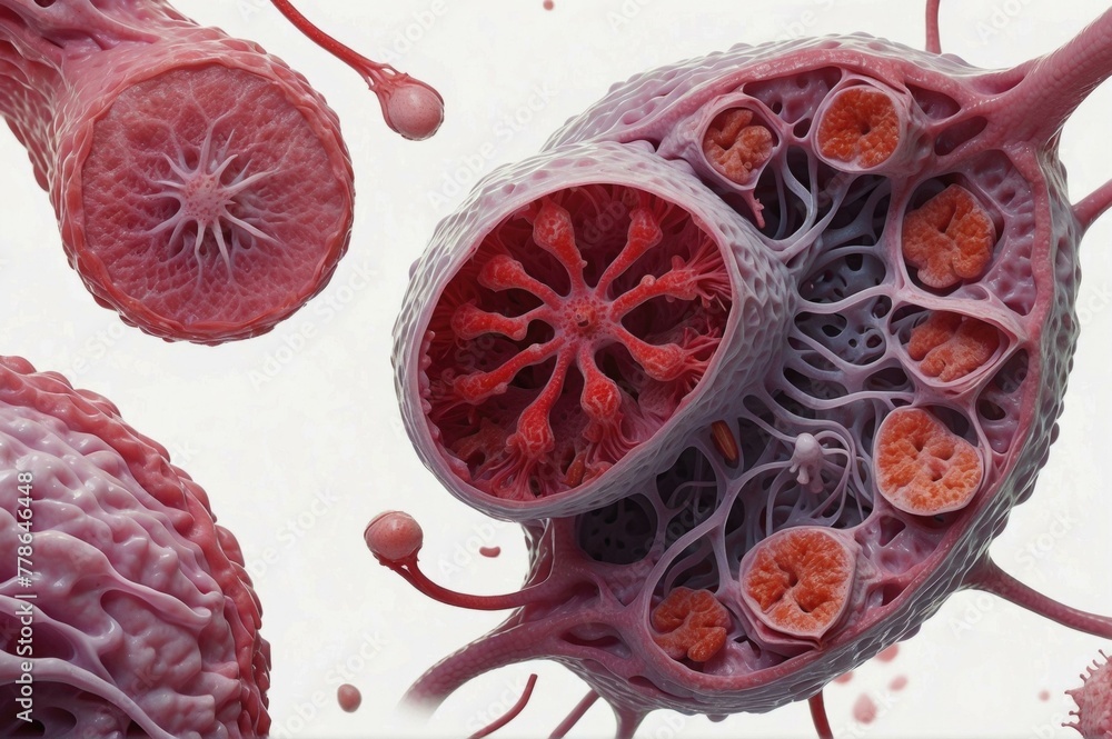 Poster a close-up of a cell. generative ai.