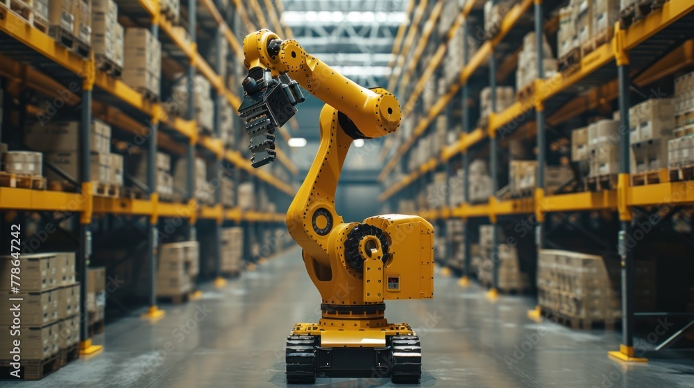 Aufkleber smart robot arm systems for digital innovation in warehouses and factories automated production robo