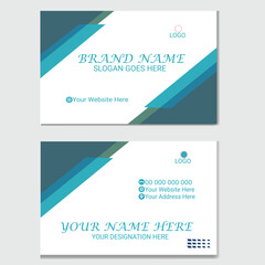 Double-sided creative business card template. Portrait and landscape orientation. Horizontal and vertical layout. Vector illustration