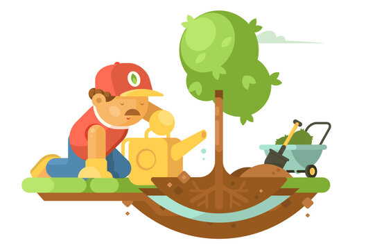 Man Planting Tree