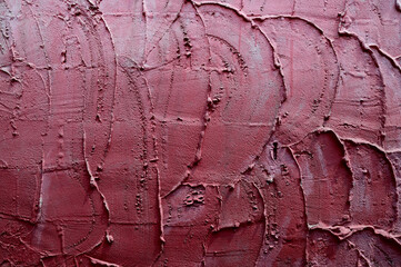 Closeup of The Red Wall is a parabolic wall full of walls textures background at Thailand.