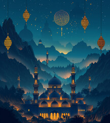 Eid Mubarak social media post background